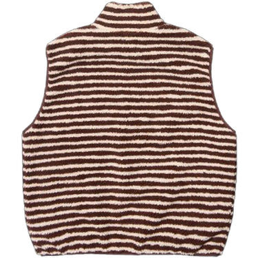 Gilet Uomo KAPPY DESIGN - Stripe Fleece Zipper Vest - Marrone