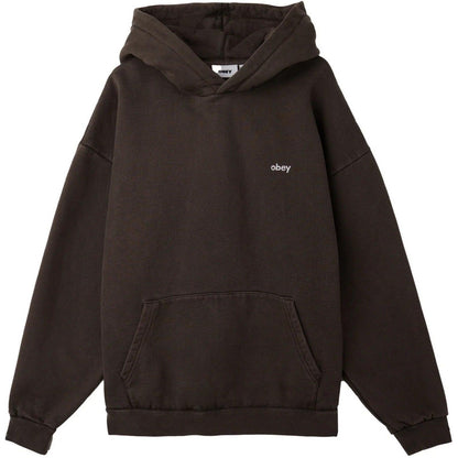 Felpe con cappuccio Unisex Obey - Lowercase Pigment Hood Fleece - Marrone