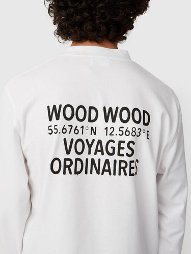 Chemises à manches longues pour hommes Wood Wood - Manches longues Anakin - Blanc