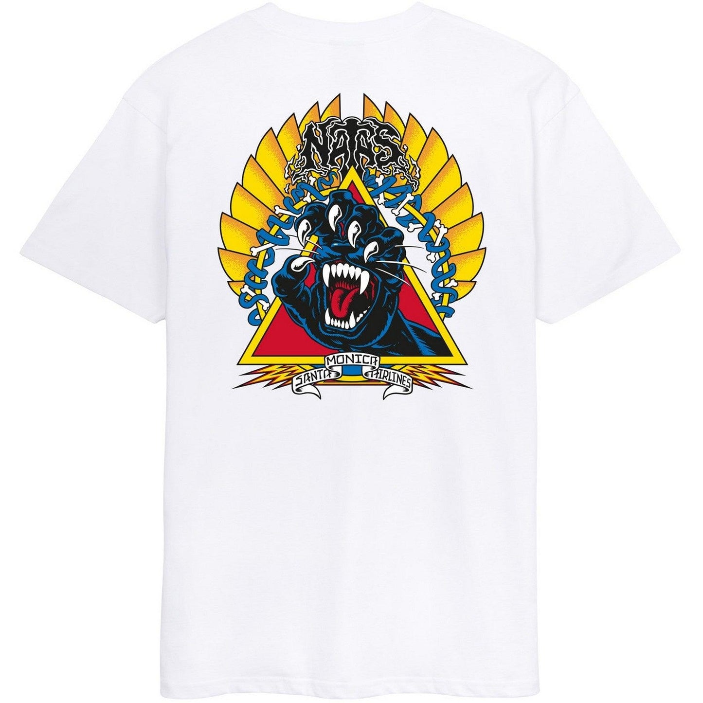 T-shirt Uomo Santa Cruz - Natas Screaming Panther T-Shirt - Bianco