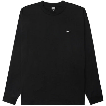 Maglie a manica lunga Uomo Obey - Obey The Medium Is The Message Tee Ls - Nero