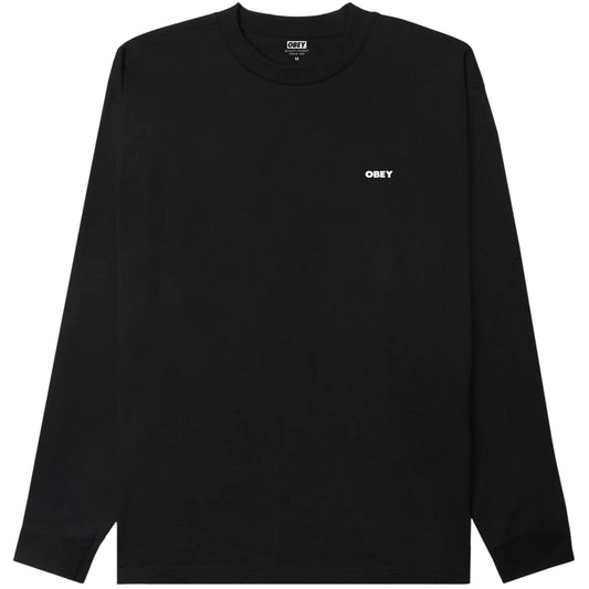Maglie a manica lunga Uomo Obey - Obey The Medium Is The Message Tee Ls - Nero