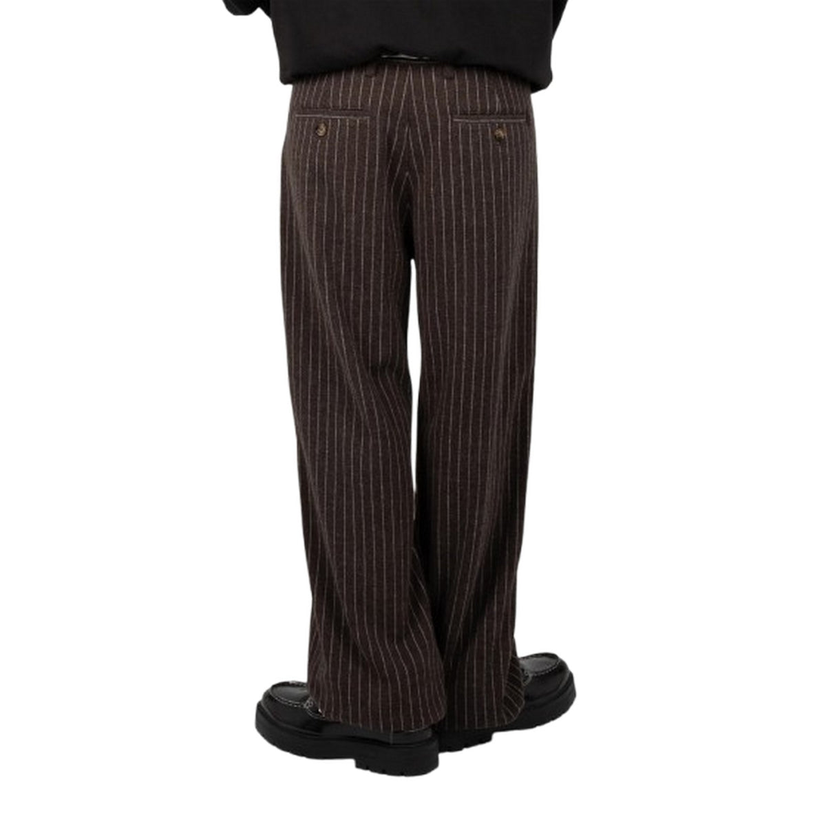 Pantaloni Uomo Prohibited - Revival Pinstripe Pleated Pant - Marrone