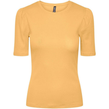 T-shirt Donna Pieces - Pcruka Ss Puff Top Noos Bc - Giallo