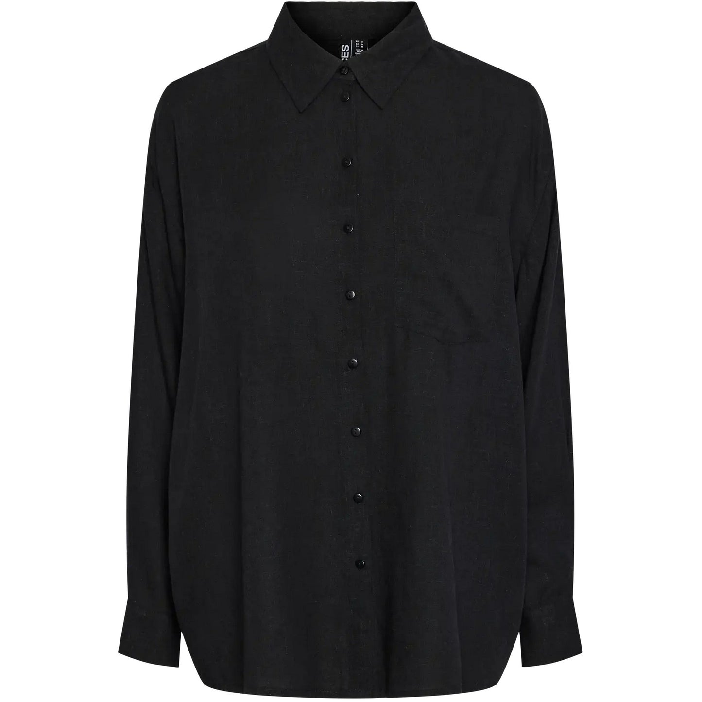 Camicie Donna Pieces - Pcpia Ls Loose Shirt Wvn Noos - Nero