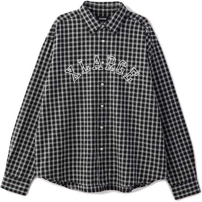 Camicie casual Uomo XLarge - Patch Logo Plaid L/S Shirt - Nero