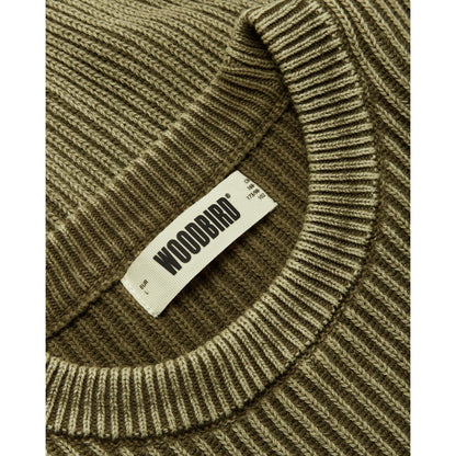 Felpe senza cappuccio Uomo Woodbird - WBSake Washed Crew - Verde