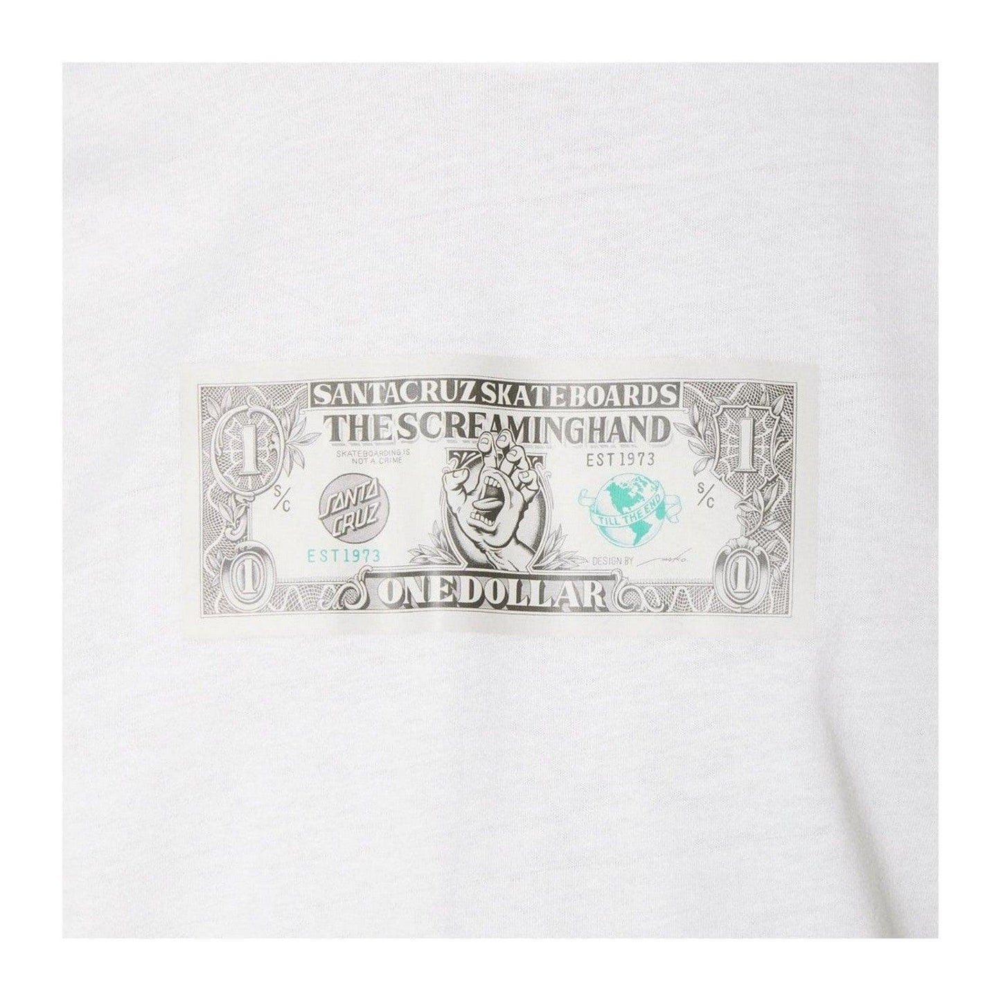 T-shirt Uomo Santa Cruz - Mako Dollar T-Shirt - Bianco