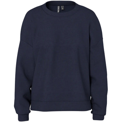 Felpe senza cappuccio Donna Pieces - Pcchilli Ls Loose Sweat Noos Bc - Blu