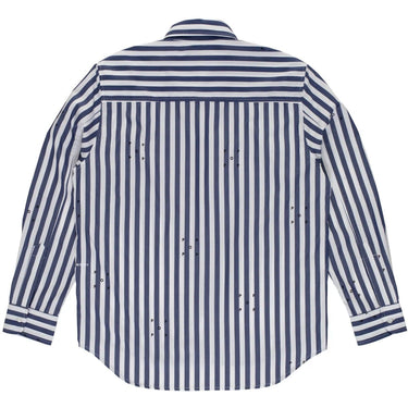 Camicie casual Uomo Pop Trading - Logos stripe shirt - Blu