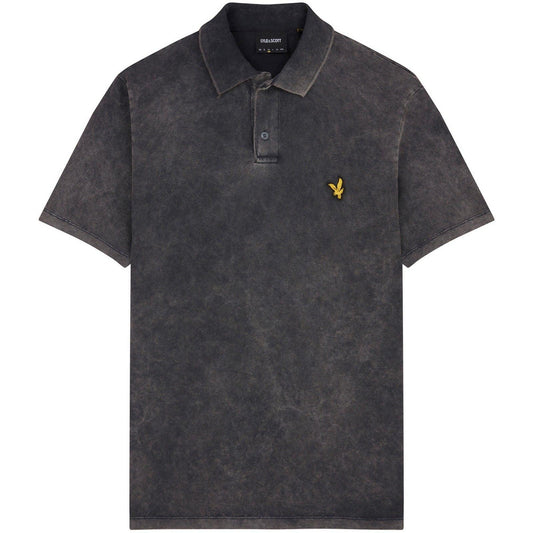 Polo Uomo Lyle & Scott - Sandwash Pique Polo Shirt - Nero