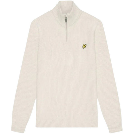 Maglie a manica lunga Uomo Lyle & Scott - Shaker Stitch Quarter Zip - Bianco