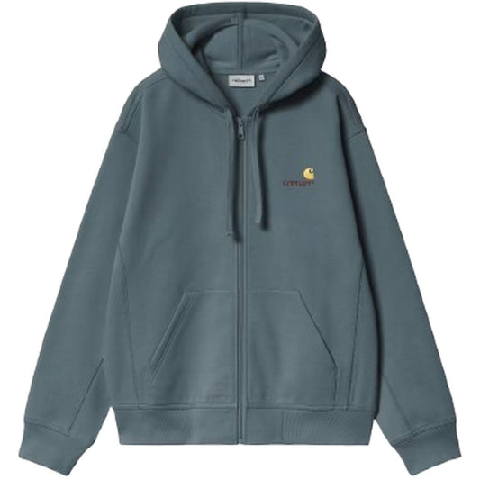 Giacche Uomo Carhartt Wip - Hooded American Script Jacket - Blu