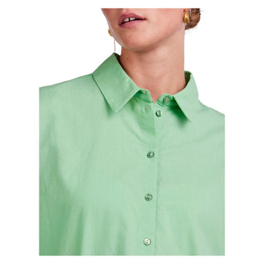 Camicie Donna Pieces - Pctanne Ls Loose Shirt Noos Bc - Verde