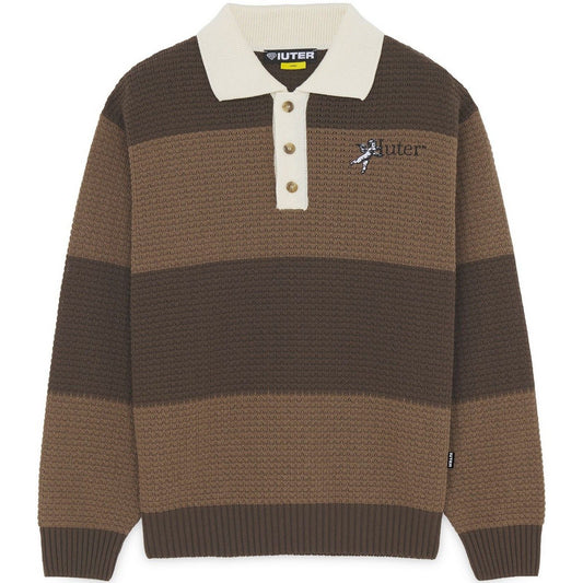 Polo a manica lunga Uomo Iuter - Souls Knit Polo - Marrone