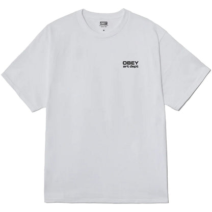 T-shirt Uomo Obey - Obey Art Department Tee - Bianco