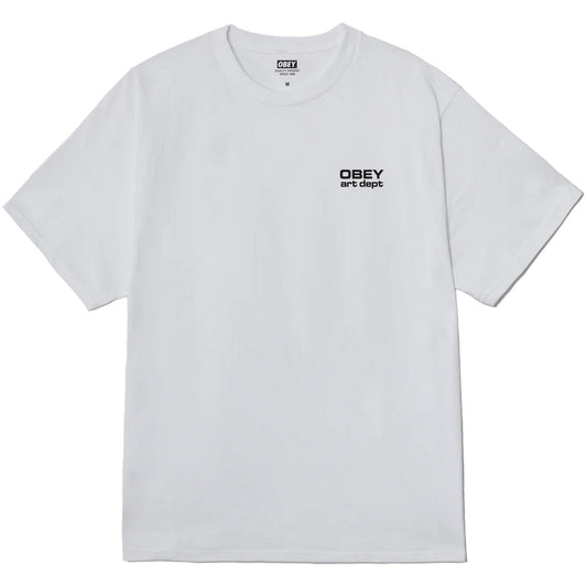 T-shirt Uomo Obey - Obey Art Department Tee - Bianco