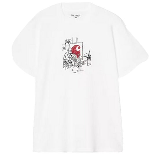 T-shirt Uomo Carhartt Wip - S/S Old Painter T-Shirt - Bianco