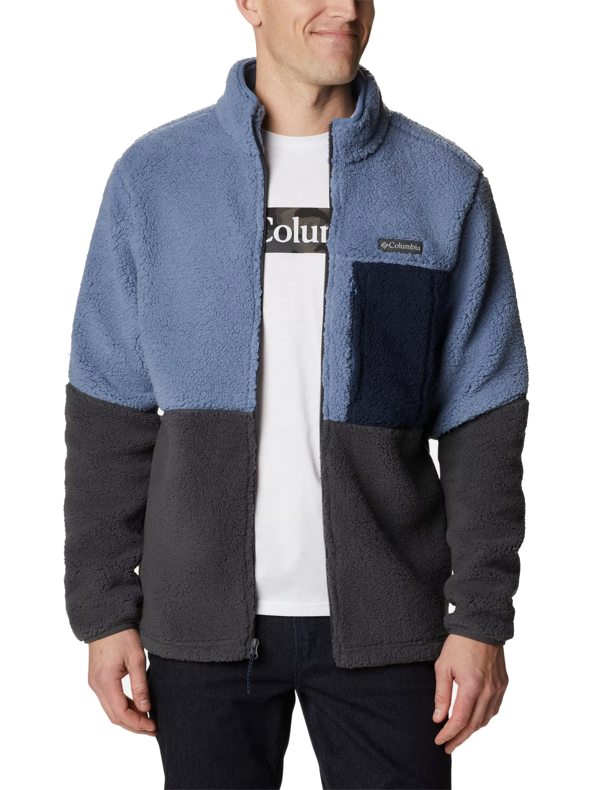 Giubbini Uomo Columbia - Mountainside™ Heavyweight Fleece - Blu