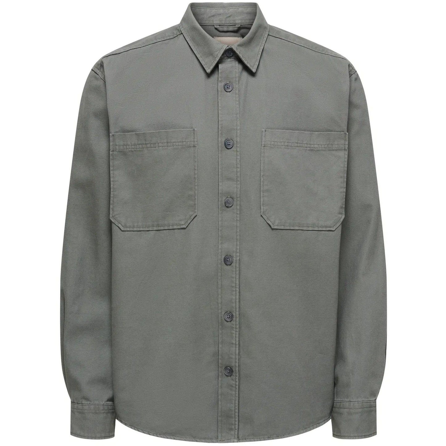Camicie casual Uomo Only & Sons - Onsalp Canvas Overshirt 0359 - Grigio