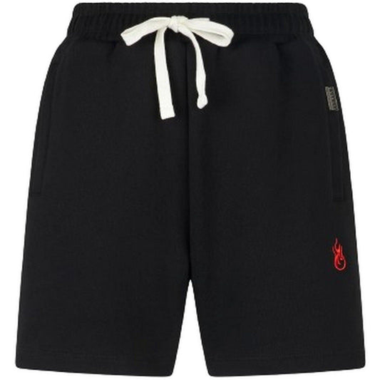 Pantaloncini e calzoncini Uomo Vision of Super - Black Shorts With Embroidered Flame And Printed Lo - Nero