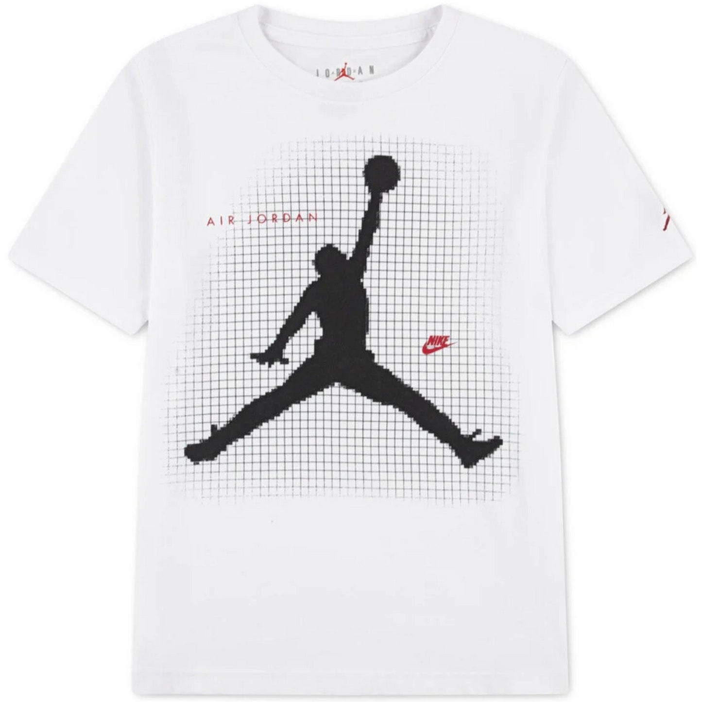 T-shirt Bambini Unisex Jordan - Jdb Jumpman Grid Blur - Bianco
