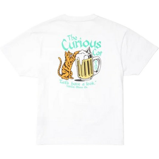 T-shirt Uomo Volcom - Curious Cat Sst - Bianco