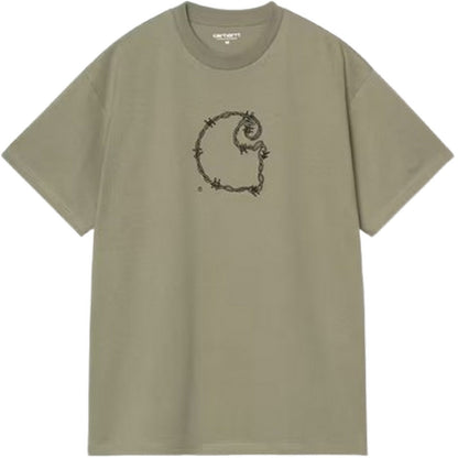 T-shirt Uomo Carhartt Wip - S/S Barbwire C T-Shirt - Verde
