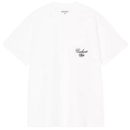 T-shirt Uomo Carhartt Wip - S/S Longhand Pocket T-Shirt - Bianco
