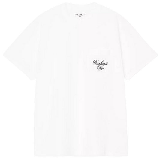 T-shirt Uomo Carhartt Wip - S/S Longhand Pocket T-Shirt - Bianco