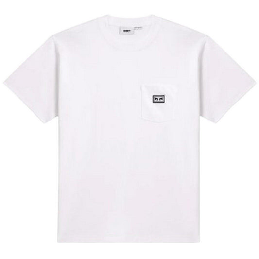 T-shirt Uomo Obey - Established Works Eyes Pocket Tee Ss - Bianco