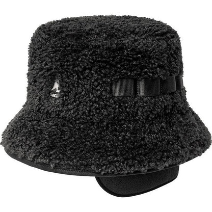 Cappelli alla pescatora Unisex Kangol - Faux Shearling Utility Bucket - Nero