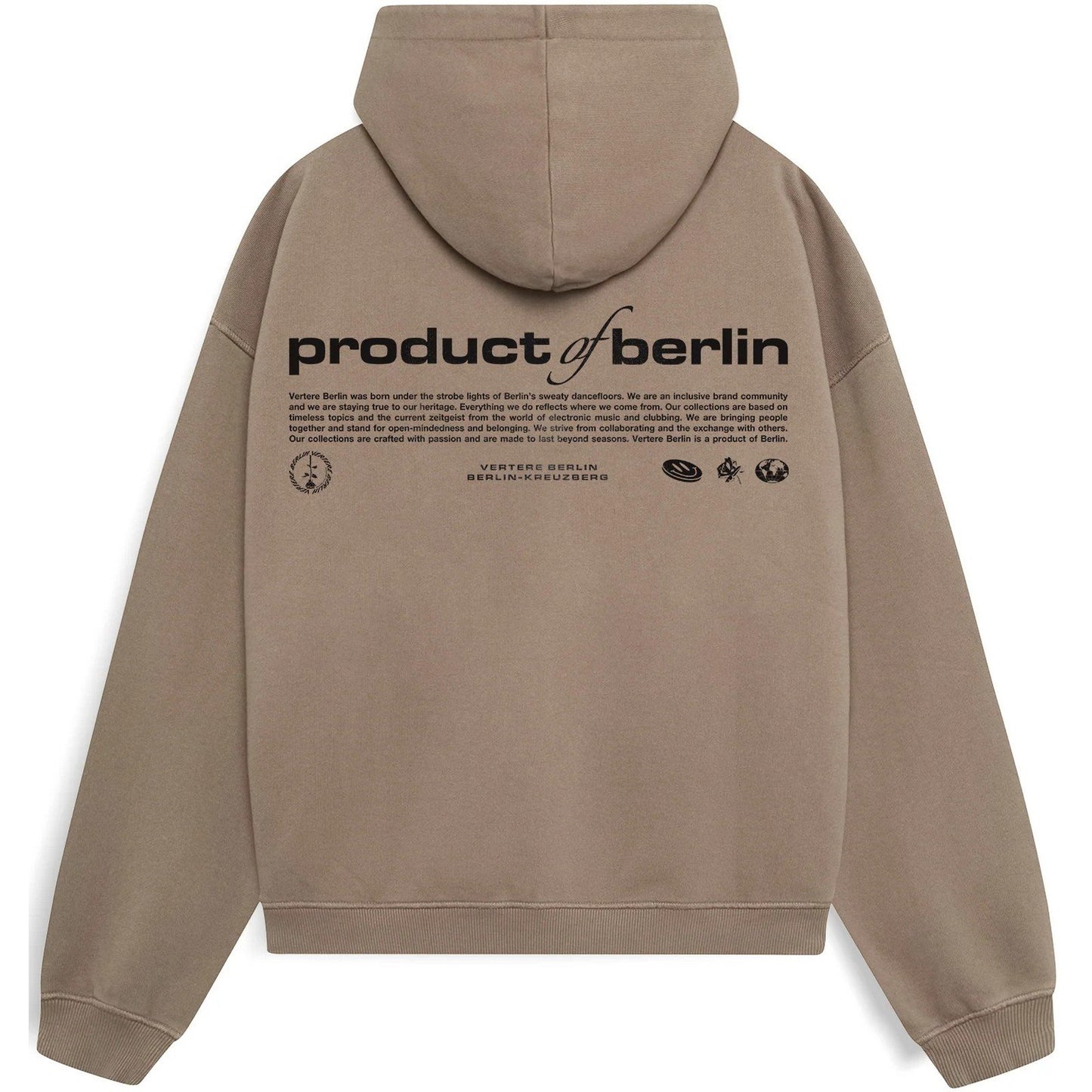 Felpe con cappuccio Uomo Vertere Berlin - Product Of Berlin Hoodie - Beige