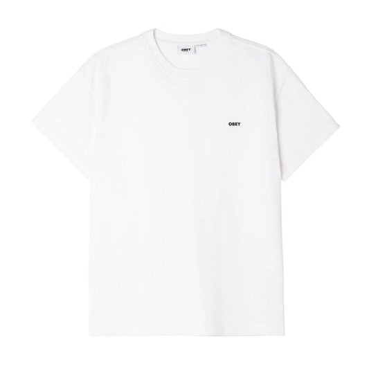 T-shirt Uomo Obey - Established Works Bold Tee Ss - Bianco