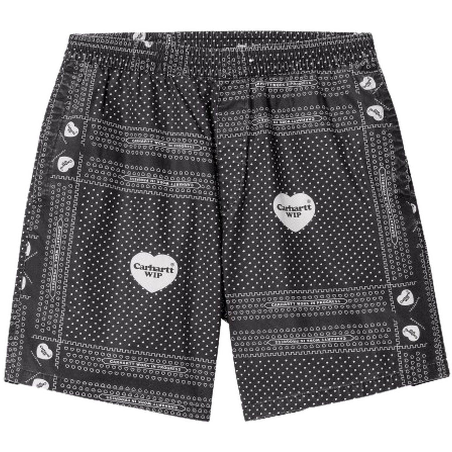 Bermuda Uomo Carhartt Wip - Heart Bandana Short - Nero