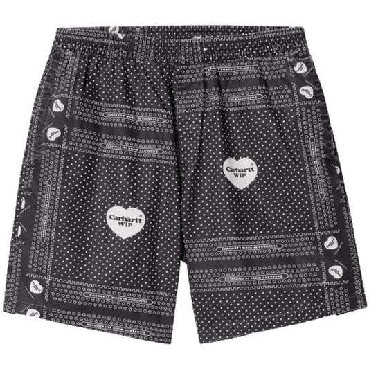 Bermuda Uomo Carhartt Wip - Heart Bandana Short - Nero