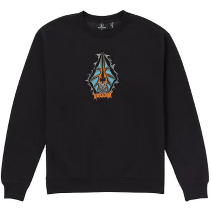 Felpe senza cappuccio Uomo Volcom - Watanite Crew - Nero