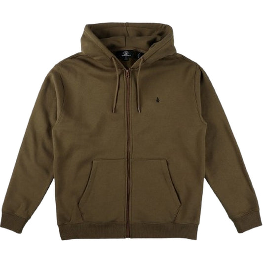 Felpe con cappuccio Uomo Volcom - Single Stone Zip - Verde