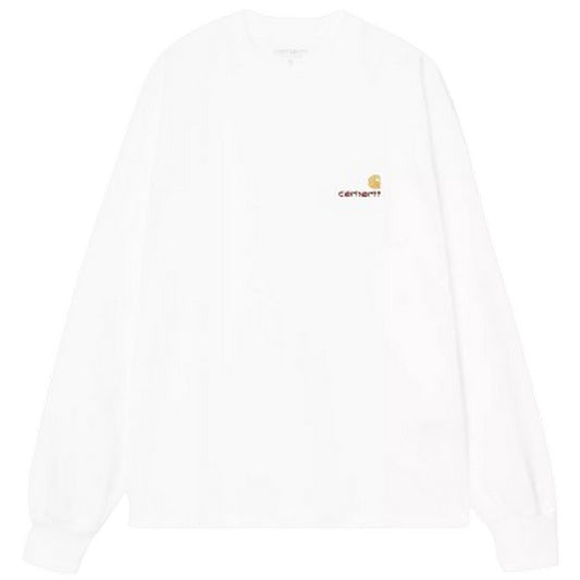 T-shirt Donna Carhartt Wip - W' L/S American Script T-Shirt - Bianco