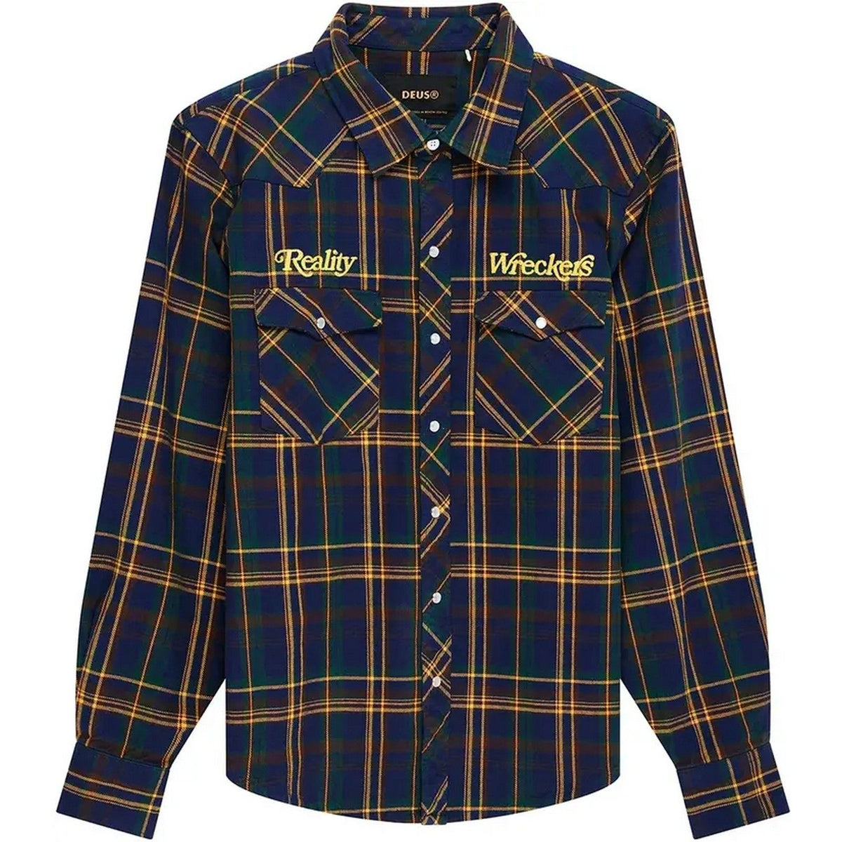 Camicie casual Uomo Deus Ex Machina - Reality Wreckers Check Shirt - Blu