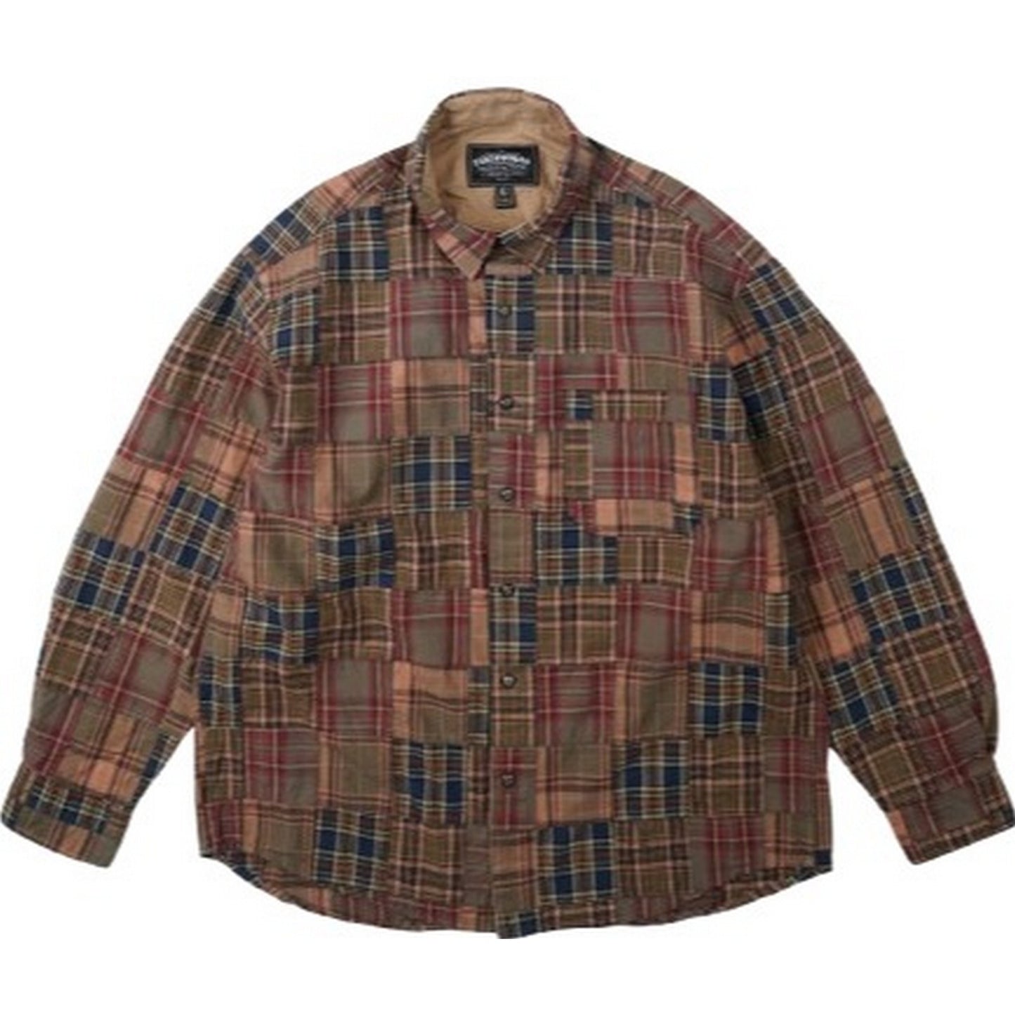 Camicie casual Uomo Frizmworks - Madras Patchwork Relaxed Shirt - Marrone