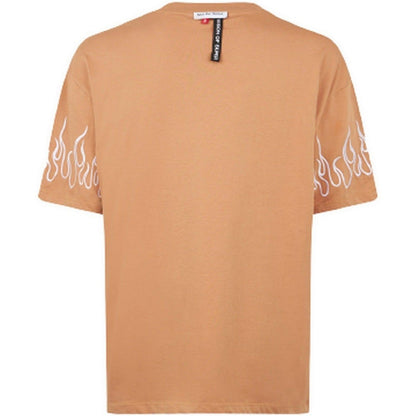 T-shirt Uomo Vision of Super - Terracotta Tshirt With Embroidery Flame - Marrone