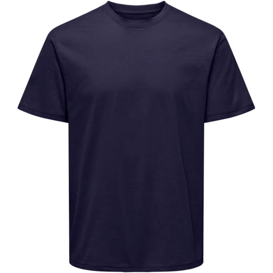 T-shirt Uomo Only & Sons - Onsmax Life Reg Ss Stitch Tee Noos - Blu