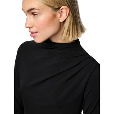 Canotte e top Donna Pieces - Pcmadison Ls Draped Top Jrs Noos Bc - Nero