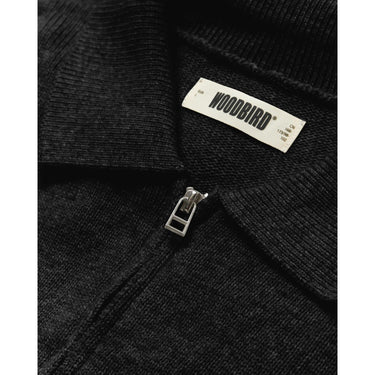 Polo a manica lunga Uomo Woodbird - WBKang 1/2 Zip Polo - Nero