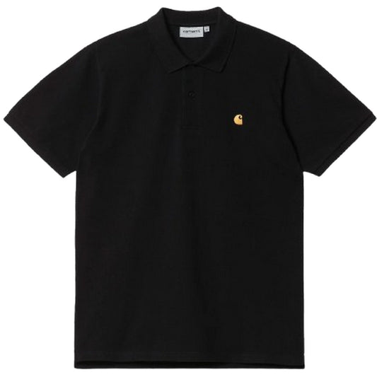 Polo Uomo Carhartt Wip - S/S Chase Pique Polo - Nero