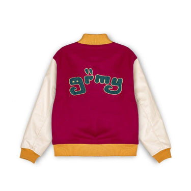 Grmy Vestes pour hommes - Lust Mantra Wool Baseball Jack - Rouge