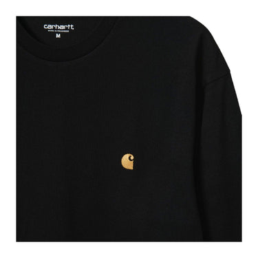 Męskie koszulki z długim rękawem Carhartt Wip – T-shirt L/S Chase – Czarny