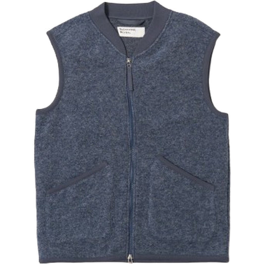 Gilet Uomo Universal Works - Zip Waistcoat - Blu