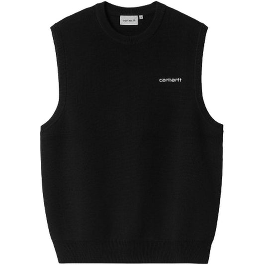 Gilet Uomo Carhartt Wip - Script Vest Sweater - Nero